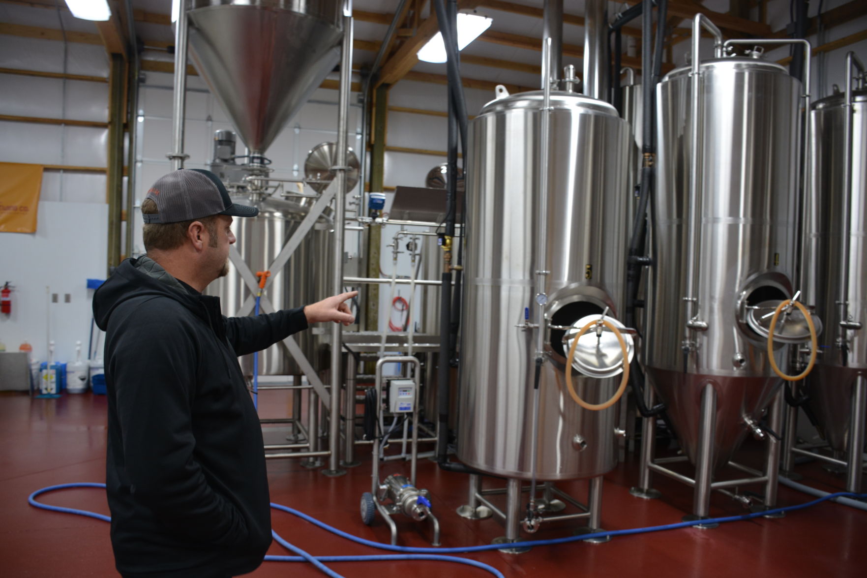 Stainless Steel brewing equipment in Ridgefield Craft Brewing
